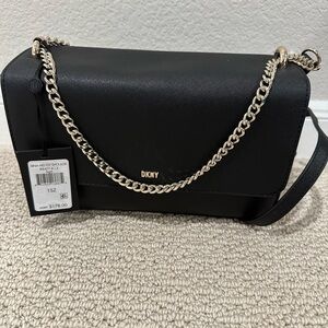 DKNY SINA MEDIUM SHOULDER BAG BLACK CROSSBODY PURSE NEW